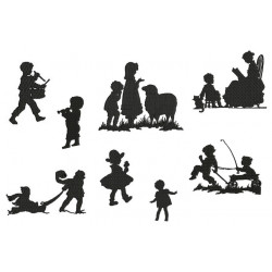 Stickserie Nostalgie Silhouette